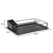 TEKNOTEL TEK KATLI TABAKLIK BULAŞIKLIK MAT SİYAH KB006 - 2