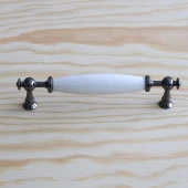 Porselen Füme Beyaz 96 mm Kulp Mobilya Mutfak Kulplar Dolabı Dolap Kapak Kulpu Çekmece Kulbu thumbnail 4