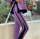 6900 Beli Ve Paçası Lastikli Eşofman - 1