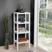 Mithra Life 4 Katlı Plastik Beyaz Banyo Mutfak Rafı MIT1049 - 1