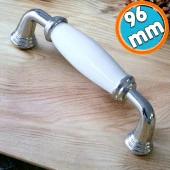 Porselen Beyaz 96 mm Kulplar Mobilya Mutfak Dolabı Çekmece Dolap Kapak Kulpu Kulbu 9.6 cm thumbnail 1