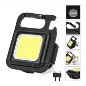 30 Ledli Mini El Feneri 4 Modlu Flash Çok Amaçlı Anahtarlık Su Geçirmez Şarjlı Mıknatıslı Led Işık Fonksiyonel Kamp Cep Işığı 1000 Lümen - 10