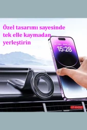 Qpen EH232 Ayarlanabilir Yapışkanlı Manyetik Araç Tutucu thumbnail 5