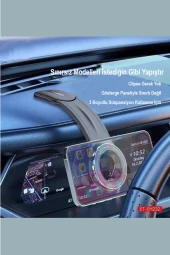 Qpen EH232 Ayarlanabilir Yapışkanlı Manyetik Araç Tutucu thumbnail 6