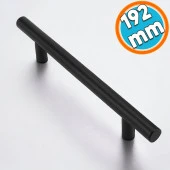 Mobilya Mutfak Çekmece Dolap Kapak Kulpu Kulbu 192 mm Mat Siyah Metal Kulp thumbnail 1