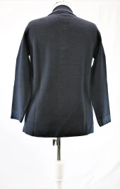 2530 Taş Detaylı Düğmeli Çelik Örgü Triko Hırka - 3