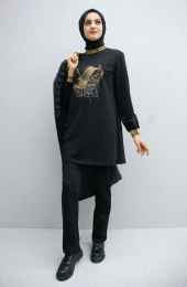 3019 Yelekli Kapitone Üçlü Takım - 1