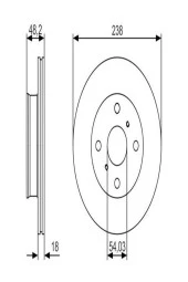 0986479r75 Fren Diski On Havali (238-4)-(TOYOTA 4351212250 (WC747334) (FİYAT:2 ADET İÇİNDİR) - 1