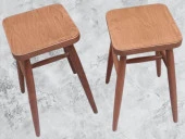 Tabure 90379 Kayın Ayak Güçlendirilmiş Bağlantı Papel Oturum Ceviz 2Adet El Yapım - 4