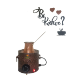 Bakır Kumda Kahve Makinesi TEK Cezvelik, 1 Kalite A++ EV İÇİN BAKIR KUMDA KAHVE MAKİNESİ SAFİR thumbnail 8