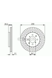 Ön Fren Aynası Honda Jazz 1.2-1.4 -12.2008 258×21×4dlxhavalıbos-0986479594 986479594 45251saag50 - 1