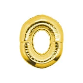 0 Rakam Altın Folyo Balon 32 inc 72 cm - 1