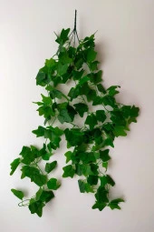 100 Cm 5 Dal Islak, Gerçek Dokulu Yapay Sarmaşık Yeşil Hedera Sarkan Bitki Dekoratif Yapay Çiçek - 3
