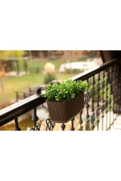 DDS-401 Dekoratif Saksıda Yapay Çiçek Aranjman Balkon Saksısı Balkon Çiçeği - 5