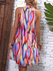 Lucky Life Moss Krep Kumaş Dijital Baskılı Desenli Elbise thumbnail 4