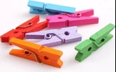 Hayal Sepeti Renkli Ahşap Mini Mandal 100 Adet 2,5cm boy - 3