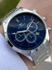 Ferro Çelik Kordon İç Fonksiyonları Aktif Chronograph 30 Mt Su Geçirmez Erkek Kol Saat EFM31371-A3 - 1