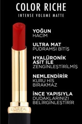 L'Oreal Paris Color Riche Intense Volume Matte Ruj - 346 Rouge Determination - 5