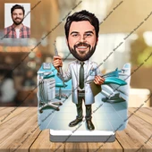 Diş Doktoru 3D Ahşap Biblo,Sevgiliye Hediye,Doğum Günü Hediyesi - 1
