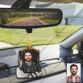 Baba Ahşap Tasarımlı Araba Dikiz Ayna Süsü thumbnail 1