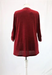 18063 Zımba Detaylı Desenli Triko Tunik - 3