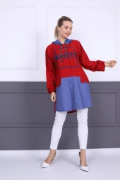 6548 Kapüşonlu Tunik - 3
