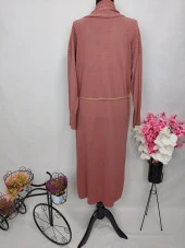 2106 Kemer Detaylı Uzun Triko Hırka - 4