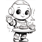 Robotlar Boyama Kitap Seti (2 Kitap) - 4