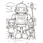 Robotlar Boyama Kitap Seti (2 Kitap) - 5