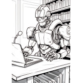Robotlar Boyama Kitap Seti (2 Kitap) - 7
