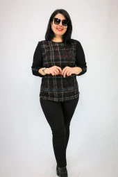 18578 Ekoseli Bluz - 1