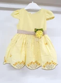 Çiçek Nakışlı Kız Çocuk Elbise ST07219 - 2