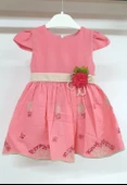 Çiçek Nakışlı Kız Çocuk Elbise ST07219 - 5