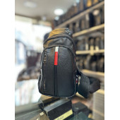 TRG POLO SİYAH  SUNNİ DERİ ÇAPRAZ BEL ÇANTASI thumbnail 3