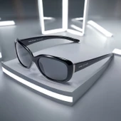 Daniel Klein DK4264-1 Siyah Oval Polarize Camlı Kadın Güneş Gözlüğü - 1