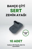 Çit Uyumlu 10'lu Sert Zemin Ayak - Antrasit Gri - 1