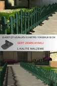 Dekoratif Plastik Alan Oluşturma ve Bahçe Çiti 10 ADET ÇİT (Y: 50 CM / G: 5.5 M) SERT ZEMİN AYAKLI - 4