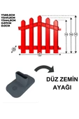 Dekoratif Plastik Alan Oluşturma ve Bahçe Çiti 10 ADET ÇİT (Y: 50 CM / G: 5.5 M) SERT ZEMİN AYAKLI - 6