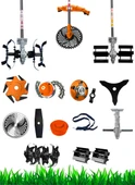 Eisenn Alman EF-990 11 in 1 PCS FULL Set Yan Tipi Benzinli Tırpan +Toprak Eşeleme+Akrobat Çapa Roket Başlık - 3
