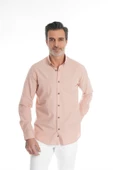 İntersivin %100 Pamuklu Pudra Rahat Kesim Yazlık Erkek Gömlek thumbnail 1