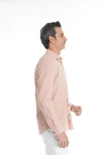 İntersivin %100 Pamuklu Pudra Rahat Kesim Yazlık Erkek Gömlek thumbnail 5