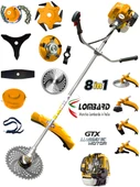 Lombard İtalia F15 Motor New 8 İn 1 FULL Set Yan Tipi Benzinli Motorlu Ot Çalı Tırpanı Çim Makinesi - 1
