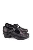 Castle Black 24565 Hakiki Deri Günlük 4 Cm Topuklu Kadın Ayakkabı - 7