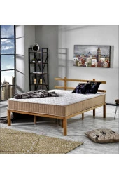 ASROYALLÜKS Bronz Çift Taraf Kullanım Bamboo Kumaş Yaylı Yatak - 1