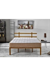 ASROYALLÜKS Bronz Çift Taraf Kullanım Bamboo Kumaş Yaylı Yatak - 2