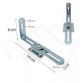 Ayarlı Deprem Demiri Duvar Bağlantı Aparatı - 2 Adet - 2