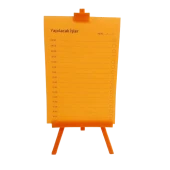 masa üstü şövale tipi mini  bloknot yedekli 10x20 cm ebat günlük planlayıcı - 1