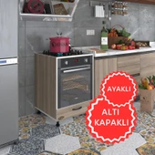 Kenzlife ankastre modülü kabini radon crd fırın ocak dolabı kapaklı ayaklı - 1