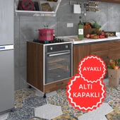 Kenzlife ankastre modülü kabini radon cvz fırın ocak dolabı kapaklı ayaklı - 1