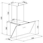 Silverline 3481 Duvar Tipi Beyaz Cam Davlumbaz - 2